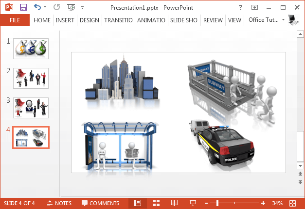 City clipart for PowerPoint