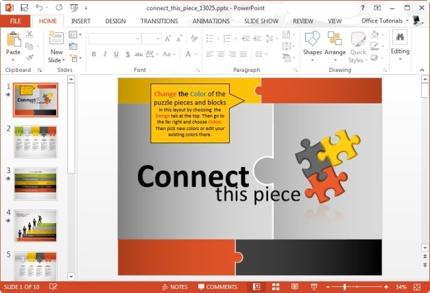 Connect This Piece Template for PowerPoint
