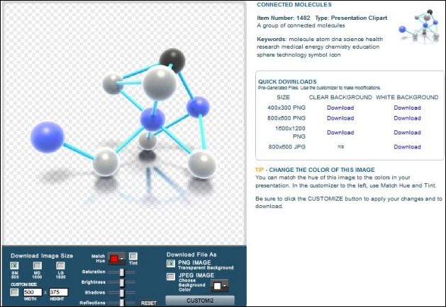 Connected Molecules Clipart