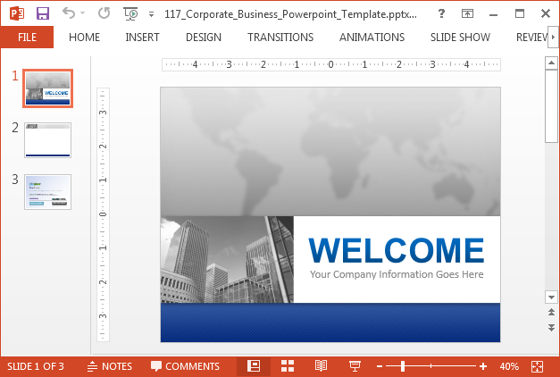Corporate business template for PowerPoint