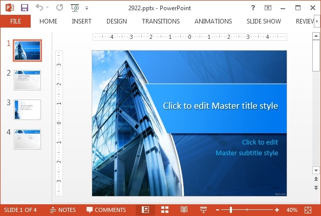 Corporate headquarters PowerPoint template