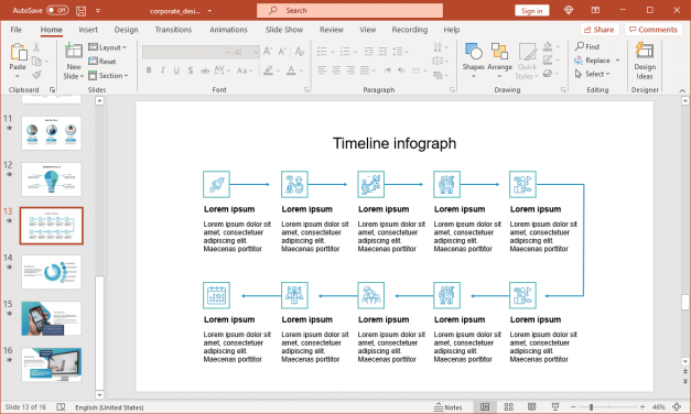 Animated Modern Design Corporate PowerPoint Template