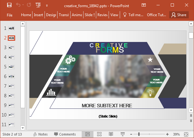 Creative forms PowerPoint template