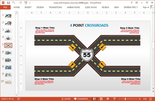Crossroads PowerPoint template