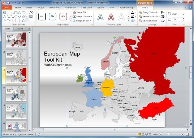 Editable European Map