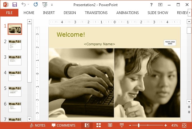 Employee orientation PowerPoint template