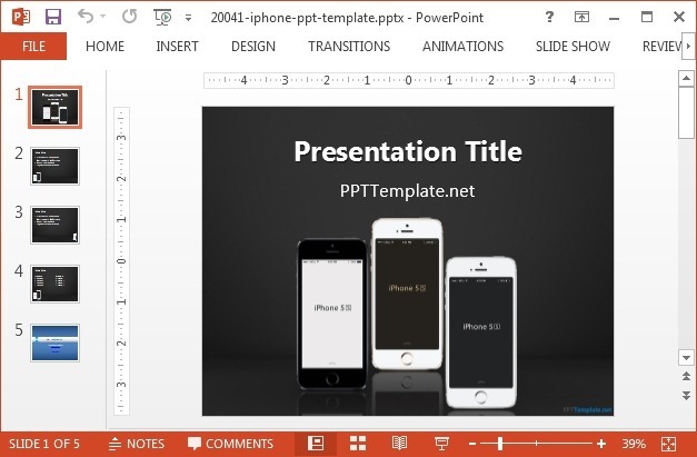 Free iPhone PowerPoint template