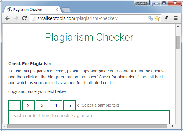 Free plagiarism checker