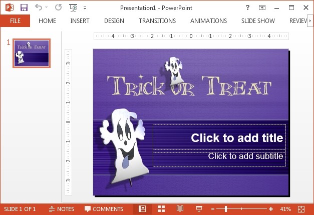 Ghost face PowerPoint template