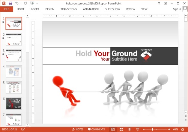 Hold your ground template for PowerPoint