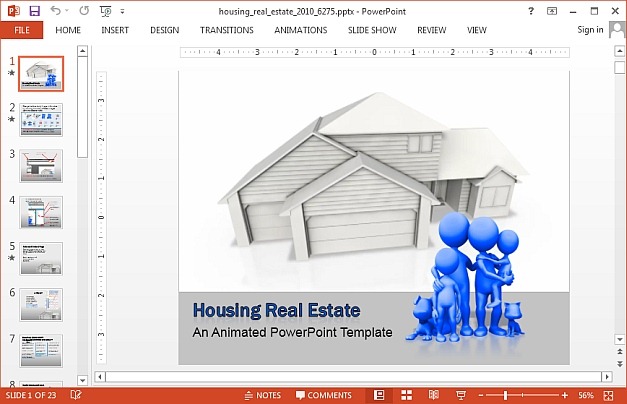 Housing real estate PowerPoint template
