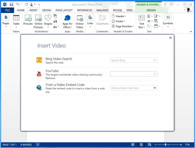How To Insert Online Videos To Microsoft Word 2013