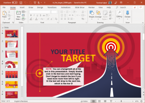 In the Target PowerPoint Template