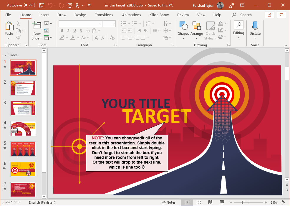 In The Target PowerPoint Template