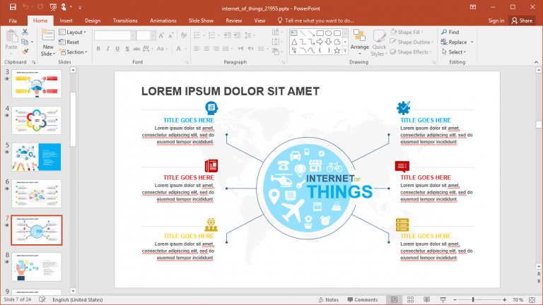 Animated Internet of Things PowerPoint Template