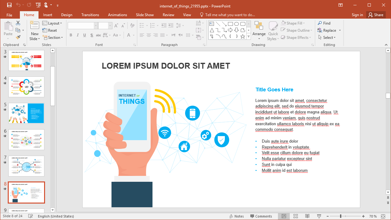 Animated Internet of Things PowerPoint Template Regarding Powerpoint Animated Templates Free Download 2010