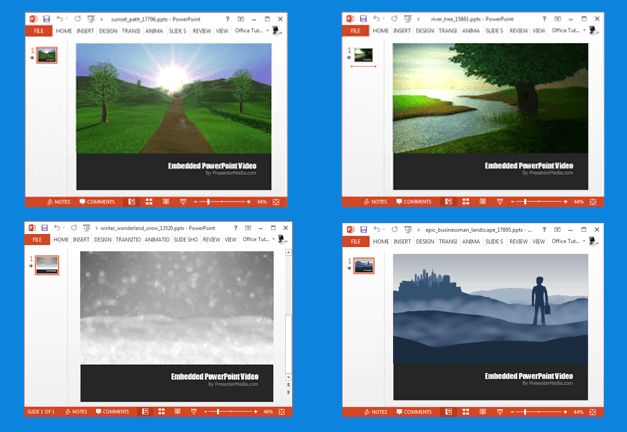 Landscape video backgrounds