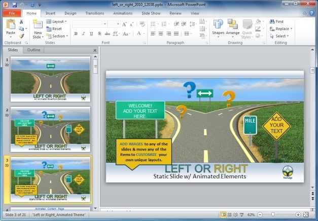 Left or Right PowerPoint Template