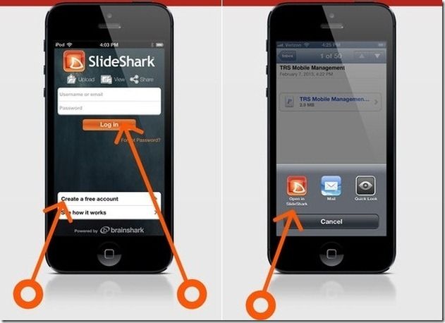 Login to SlideShark app