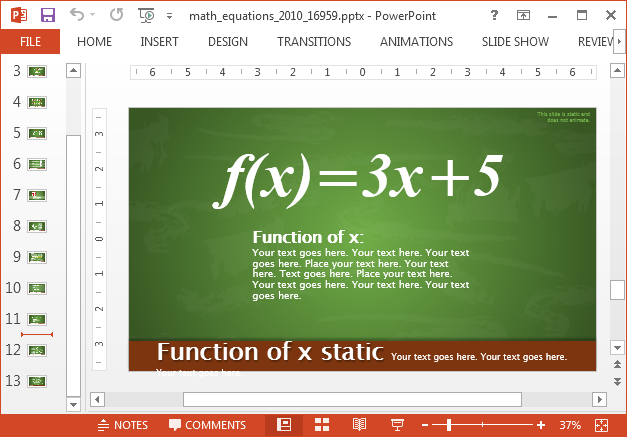 Animated Math Equations For PowerPoint Presentations 