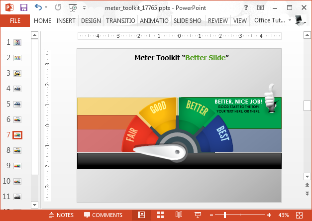 Meter toolkit for PowerPoint presentations