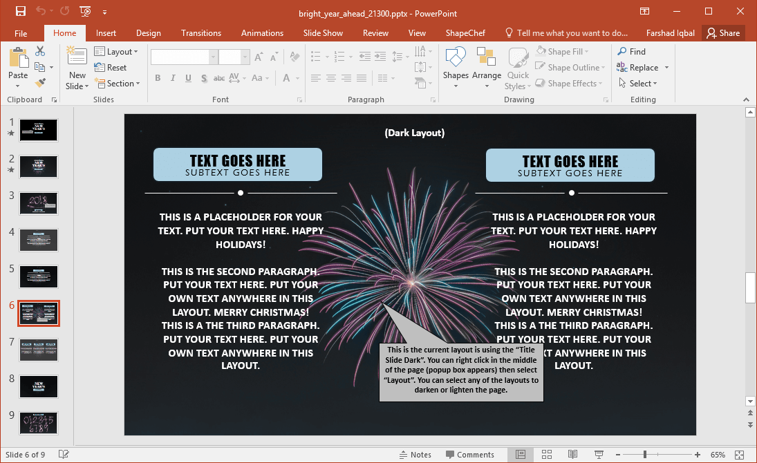 New Year Template for Keynote and PowerPoint