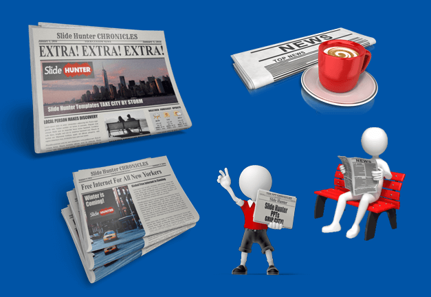Newspaper clipart for PowerPoint presentations