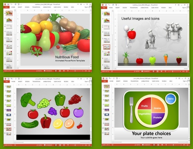 Animated Nutrition Presentation Templates For PowerPoint