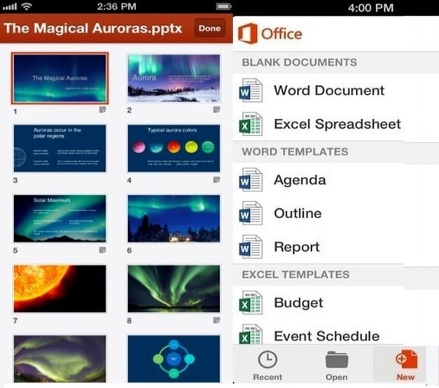 Office Mobile MS PowerPoint Features