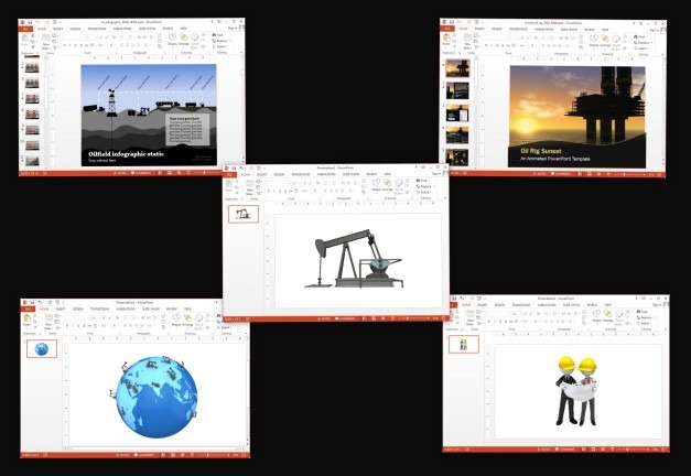 Oil industry templates for Keynote and Microsoft PowerPoint