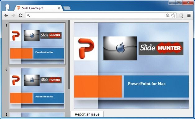 Open PowerPoint Presentation in Chrome