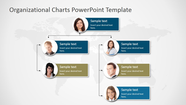 Organizational charts PowerPoint template