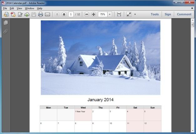 PDF Calendar