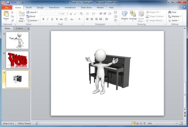 Finish Your PowerPoint Presentations With Animated Thank You Clipart