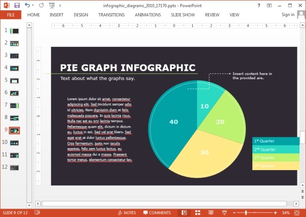 Pie chart infographic