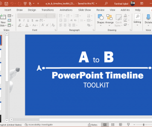 Point A to B timeline for PowerPoint