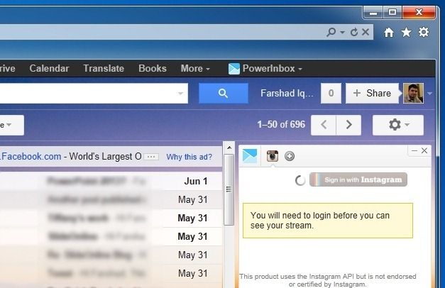 PowerInbox on Internet Explorer