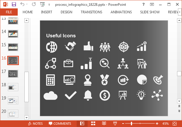 Process icons for PowerPoint