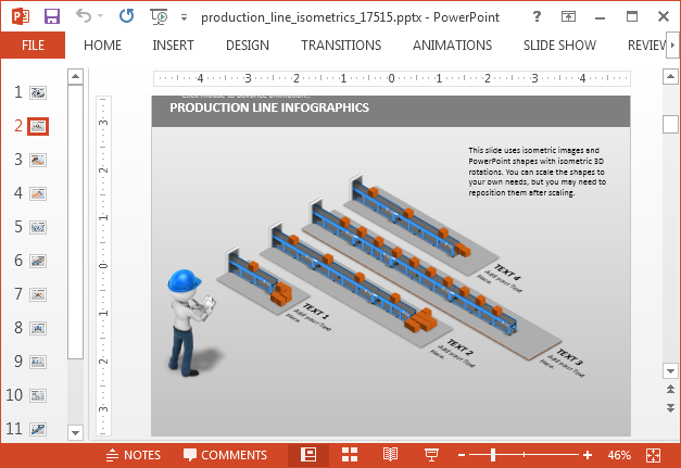Production line PowerPoint template