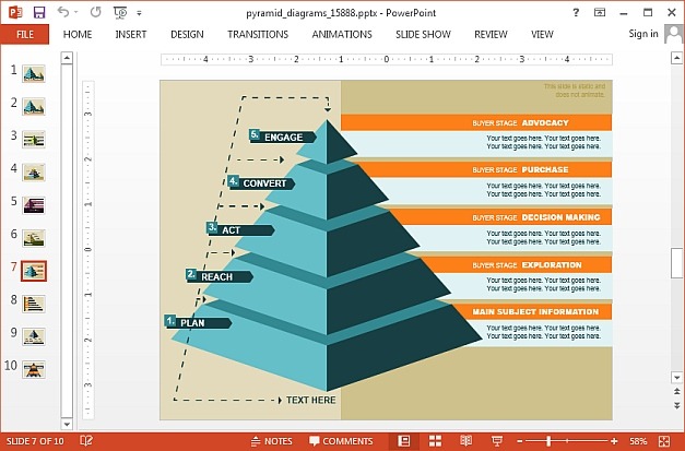 Pyramid diagrams for Microsoft PowerPoint