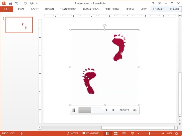 Red footsteps animated clip art