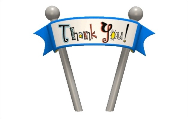 Animated PowerPoint Thank You Clip Art