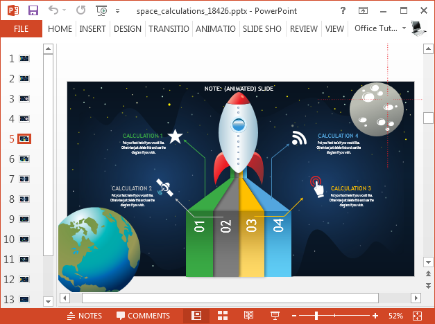 Animated Solar System PowerPoint Template