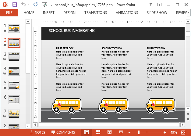 School bus PowerPoint template
