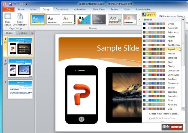 Select Color Scheme in PowerPoint