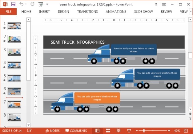 Semi truck infographic