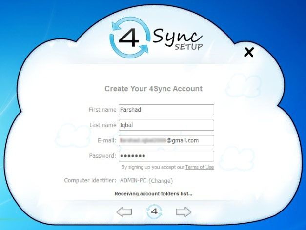 Sign up for 4Sync
