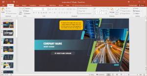 Animated Simple Slants Corporate PowerPoint Template