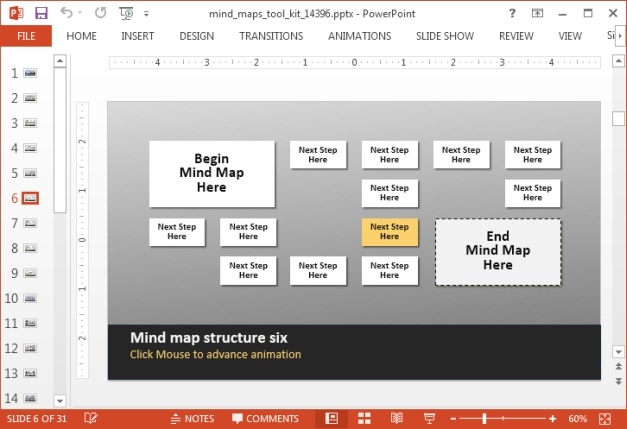 Simple mind map slide