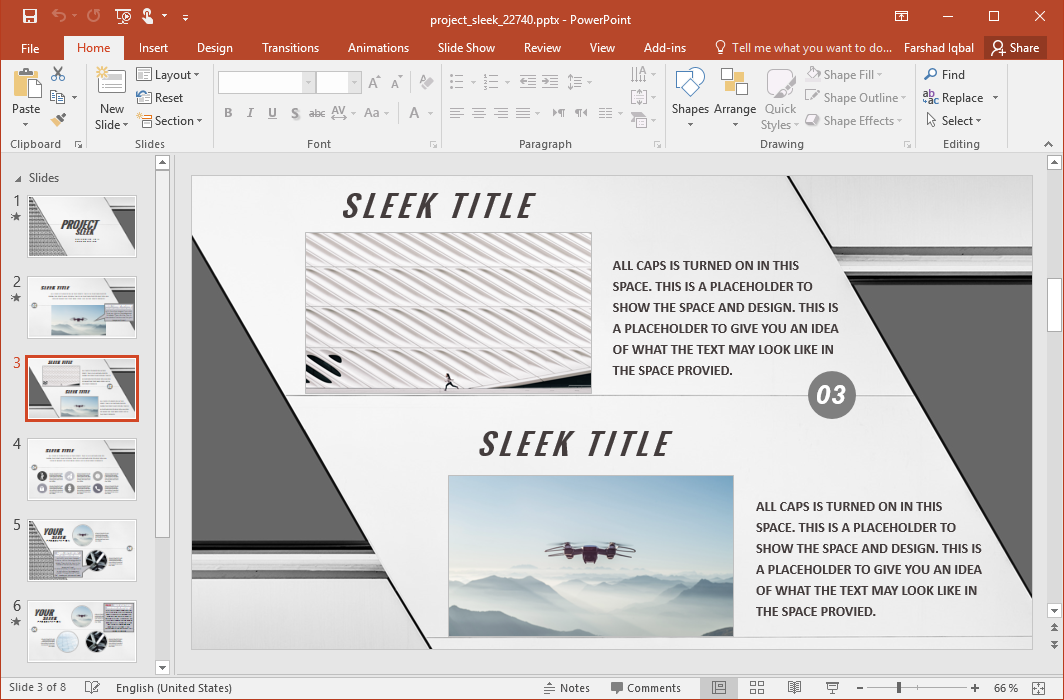 Sleek Presentation Template for PowerPoint